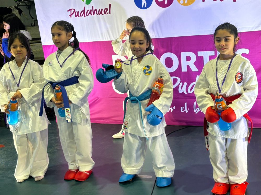 el taller de karate presente en torneo novicios de pudahuel